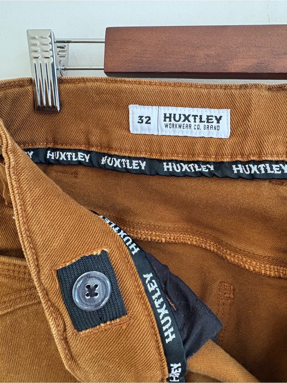 Huxtley Men's FX-1 Slim All Day Workwear Pants Whiskey Brown 32x30 - Picture 8 of 14